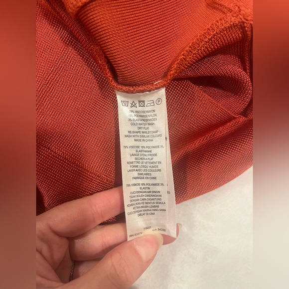 French Connection Miami Spotlight Bandage Dress in Tuscan Copper - Size 12 - Picture 5 of 8